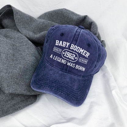 Baby Boomer Quality [Custom Year] Genuine A Legend Was Born Baseball Cap - Legendary Generation