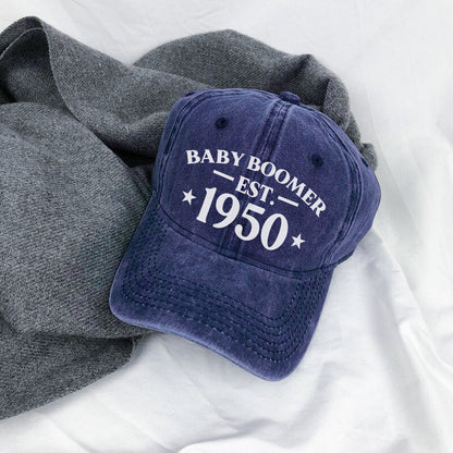 Baby Boomer Est. [Custom Year] Baseball Cap - Generational Pride