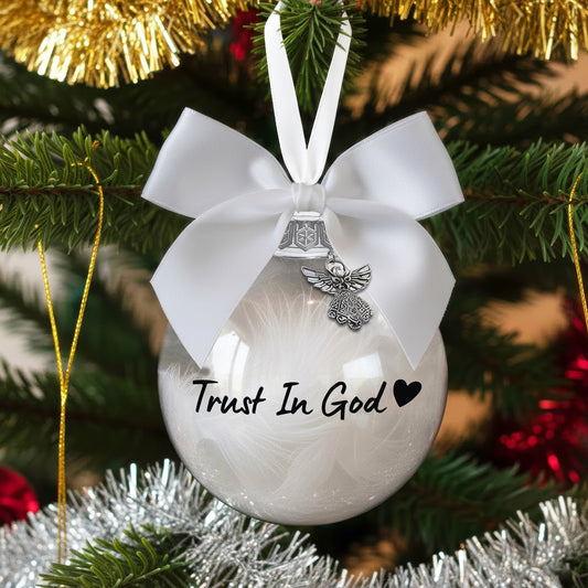 "Trust In God" Angel Charm Christmas Ornament
