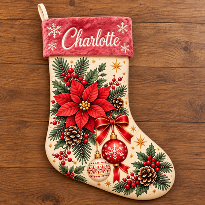 Personalized Nativity Christmas Stocking – Custom Name Christian Holiday Stocking, Festive Fireplace Decor & Family Christmas Gift