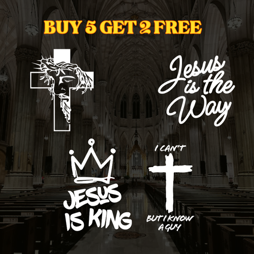 6 inch - Christian Decal Collection – Faith Stickers for Car, Laptop, Water Bottle & Helmet