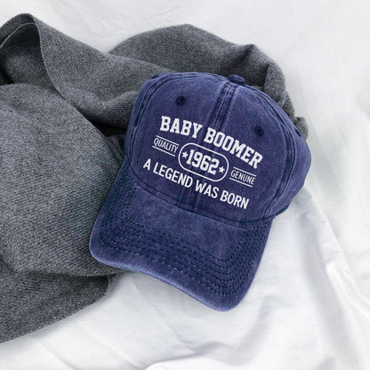 Baby Boomer Quality [Custom Year] Genuine A Legend Was Born Baseball Cap - Legendary Generation