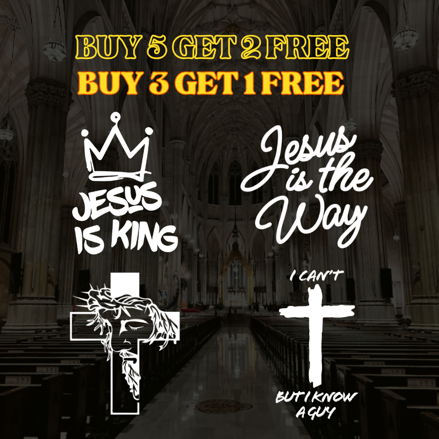 6 inch - Christian Decal Collection – Faith Stickers for Car, Laptop, Water Bottle & Helmet