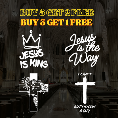 6 inch - Christian Decal Collection – Faith Stickers for Car, Laptop, Water Bottle & Helmet