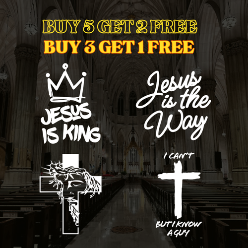 6 inch - Christian Decal Collection – Faith Stickers for Car, Laptop, Water Bottle & Helmet