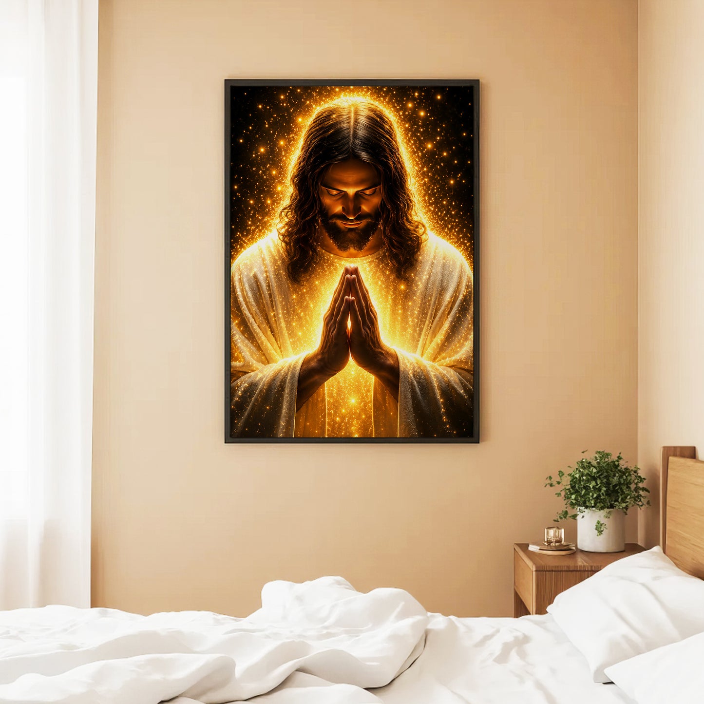 Radiant Jesus Prayer Wall Art Poster/Canvas