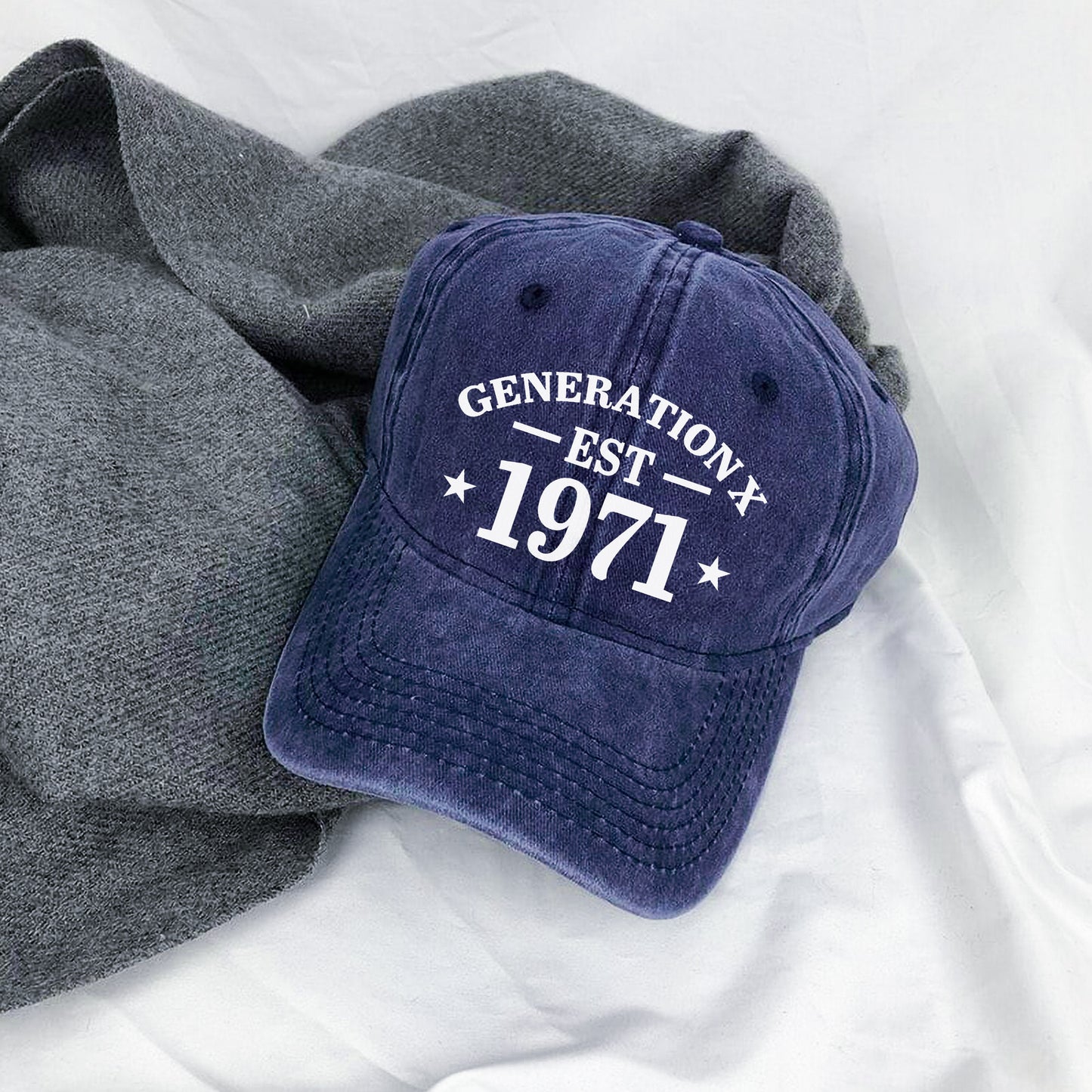 Generation X EST. Custom Year Baseball Cap - Personalized Vintage Pride Hat