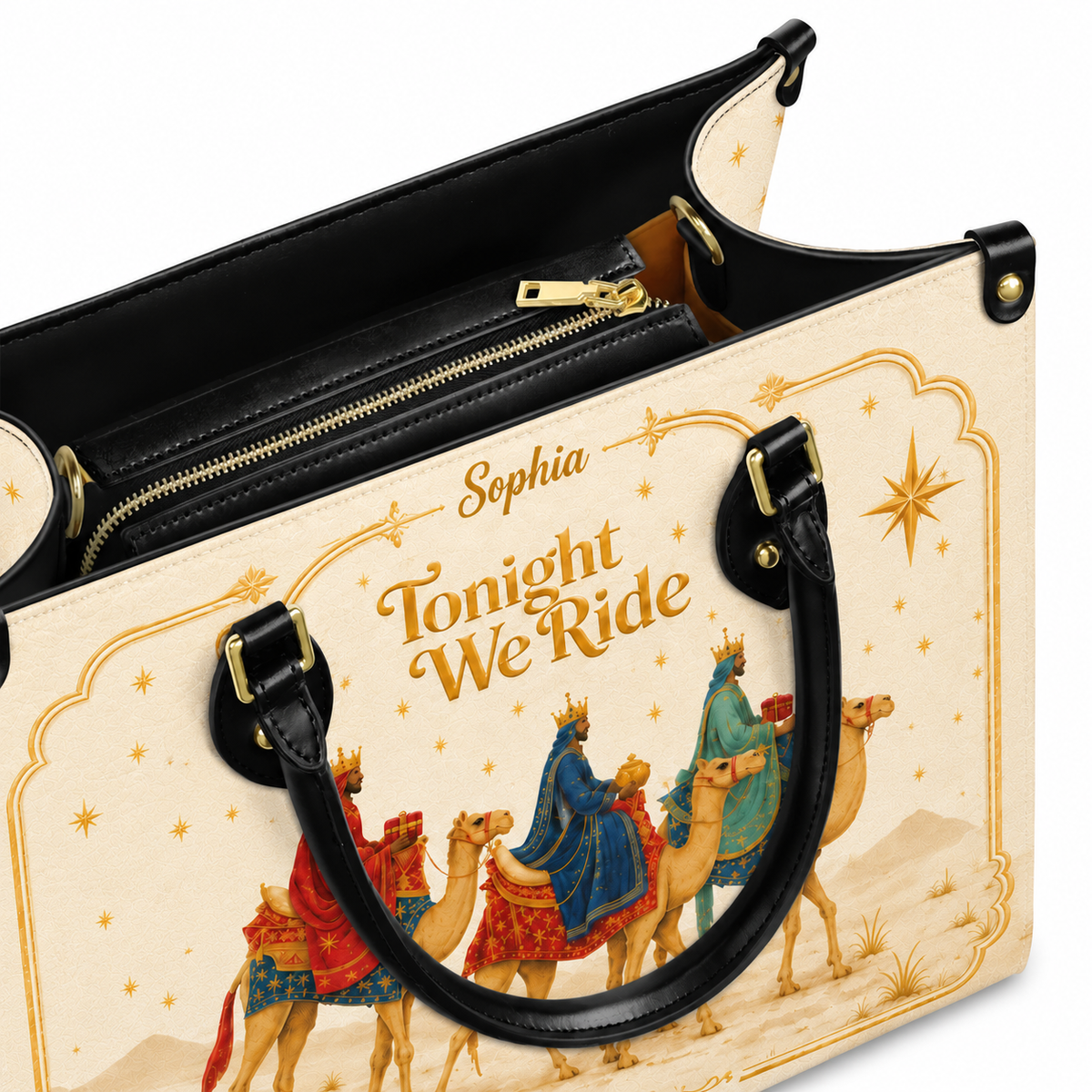 Personalized Tonight We Ride Christian Handbag – Twill Faux Leather & PU Leather