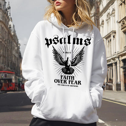 "Psalms Faith Over Fear" Eagle Wings Christian T-Shirt | Faith Guided Life Apparel