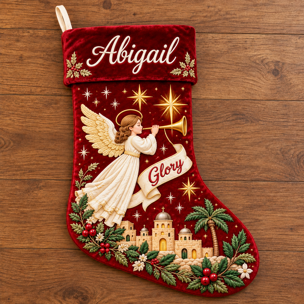 Personalized Christian Nativity Christmas Stocking – Custom Name Holy Family & Three Wise Men Stocking, Religious Christmas Decor & Family Gift