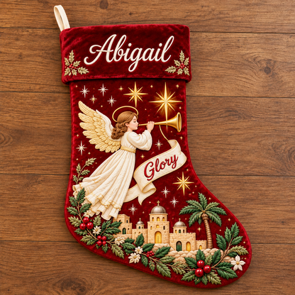 Personalized Christian Nativity Christmas Stocking – Custom Name Holy Family & Three Wise Men Stocking, Religious Christmas Decor & Family Gift