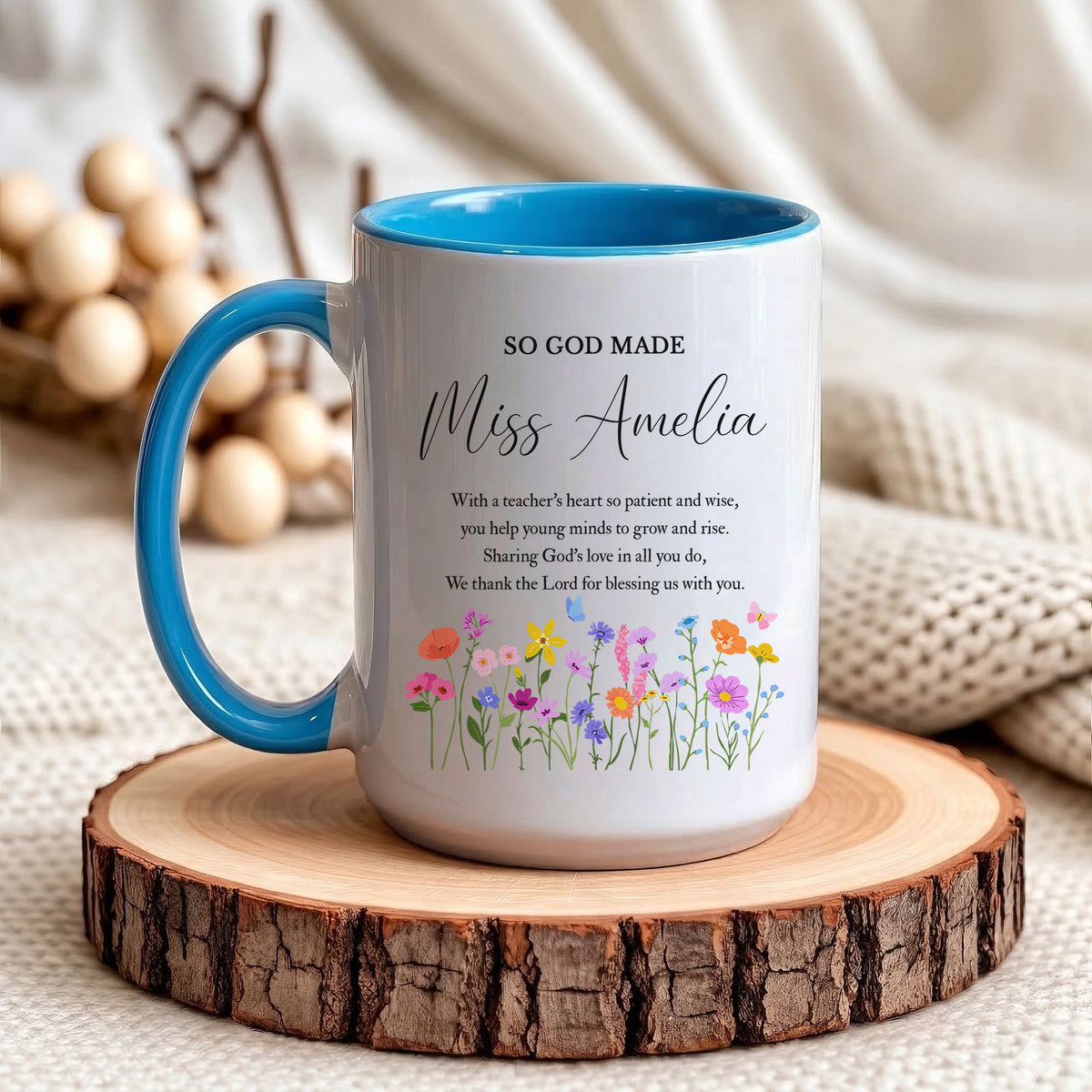 Custom Name Teacher Mug – Appreciation Gift for Teachers