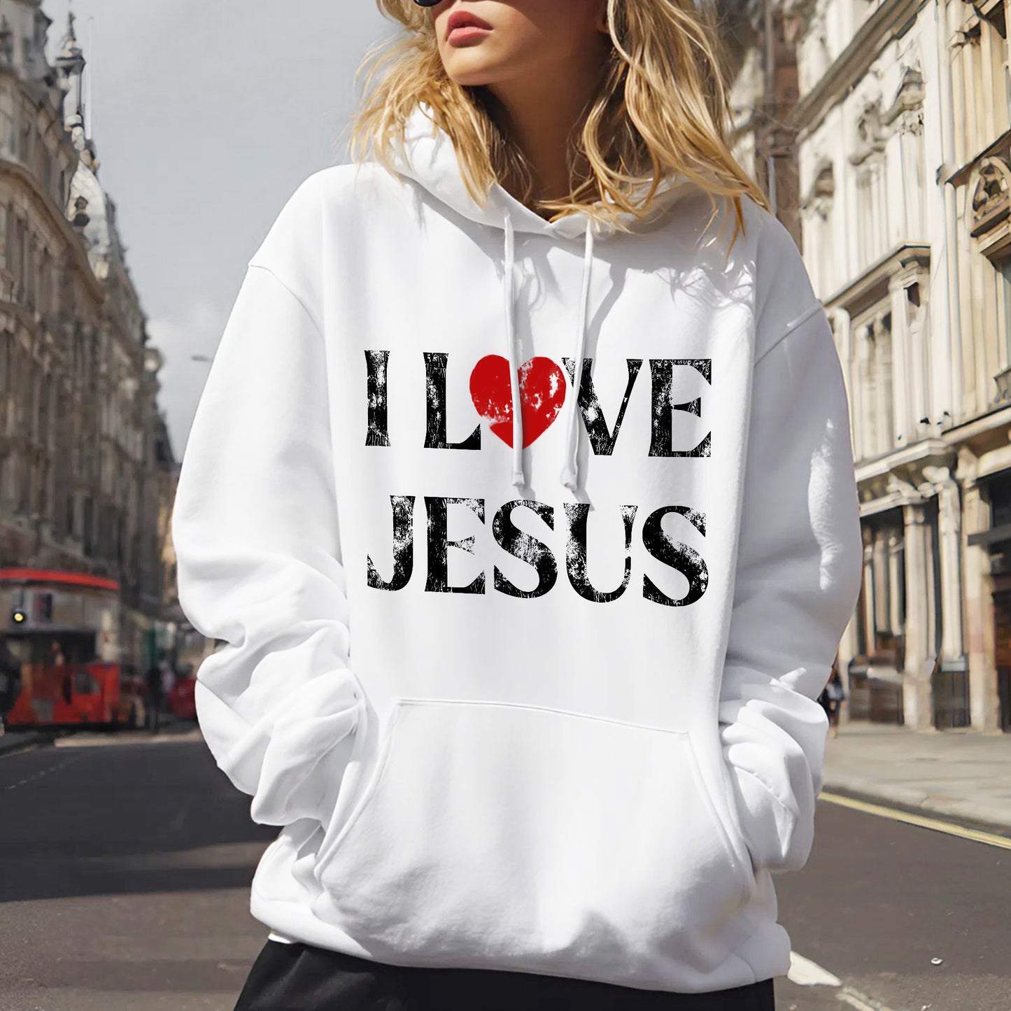 "I Love Jesus" Unisex Distressed Christian T-Shirt | John 3:16 Love Declaration Tee | Faith Guided Life Apparel