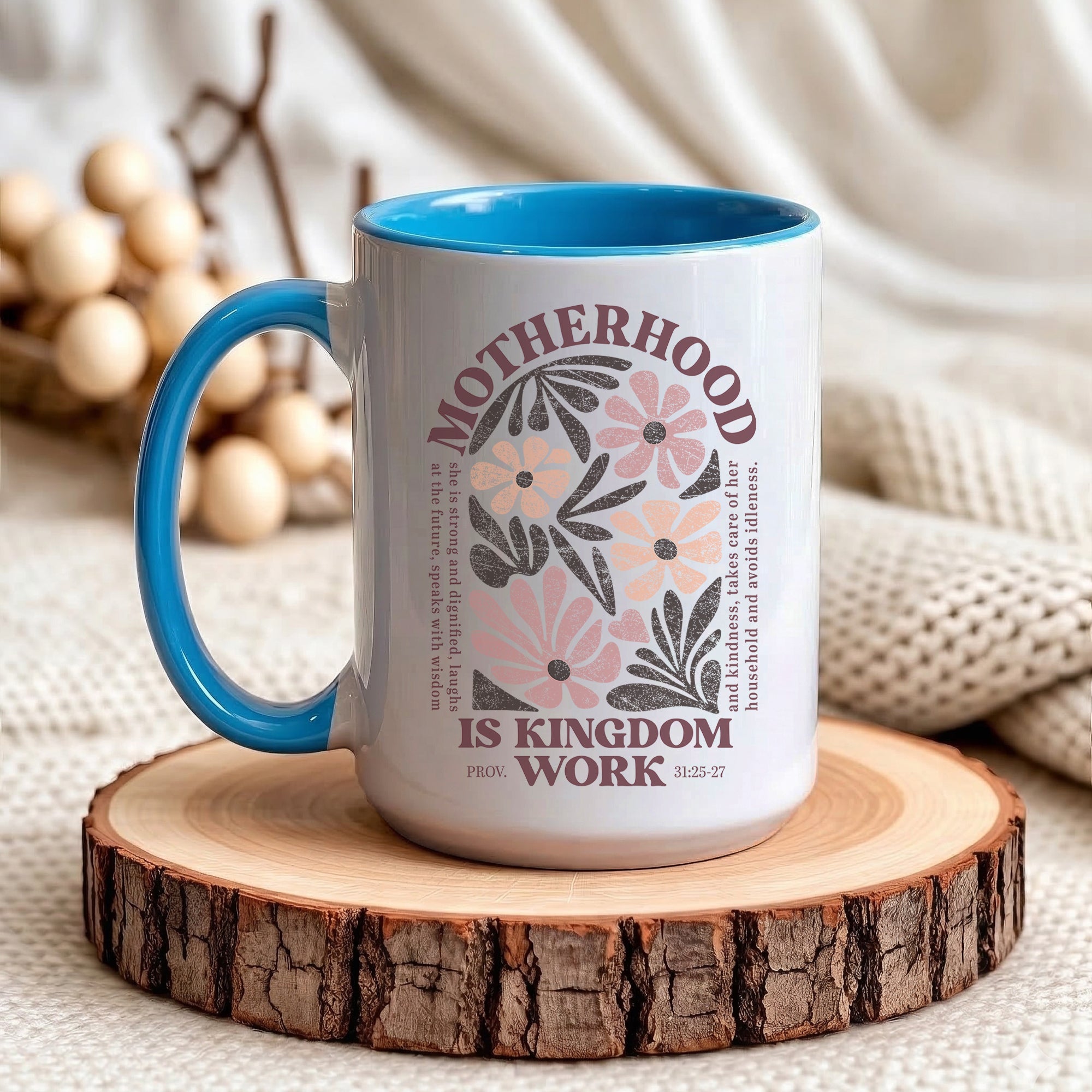 Motherhood is Kingdom Work Mug - Perfect Christian Gift, Prayer Mug, or Daily Inspiration