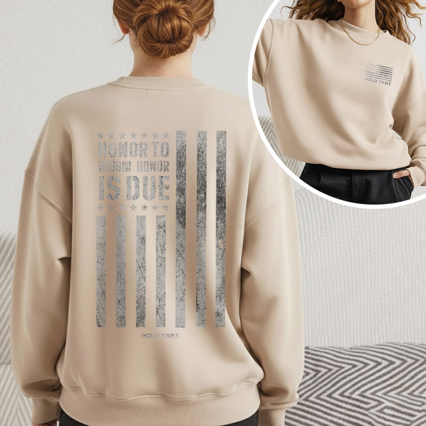 Honor To Whom Honor Is Due - Hold Fast Faith - Unisex Tshirt / Hoodie / Sweatshirt