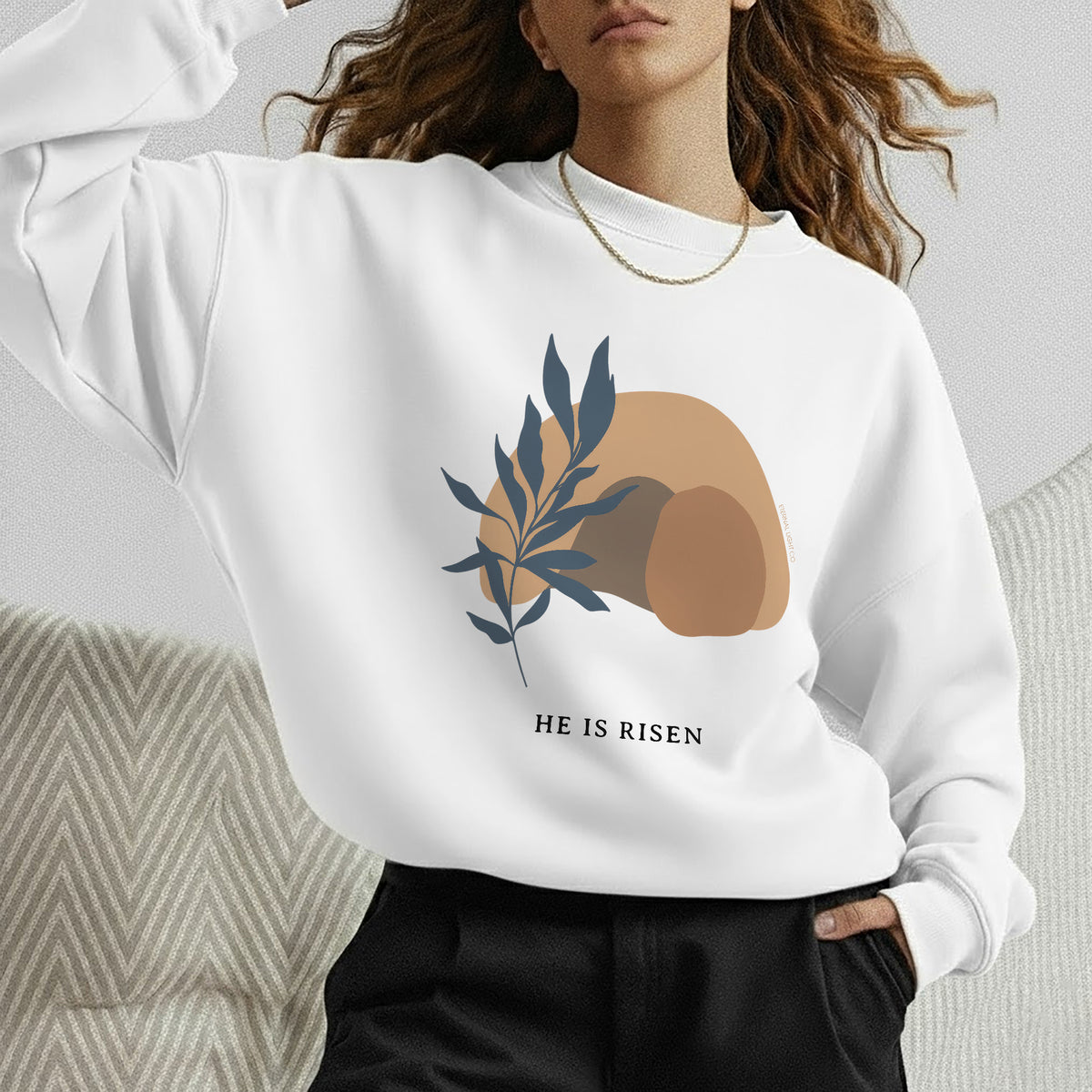 Minimalist Easter Resurrection – He is Risen – Unisex Tshirt / Hoodie / Sweatshirt