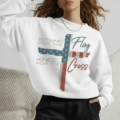 Stand for the Flag, Kneel for the Cross 1 - Hold Fast Faith - Unisex Tshirt / Hoodie / Sweatshirt