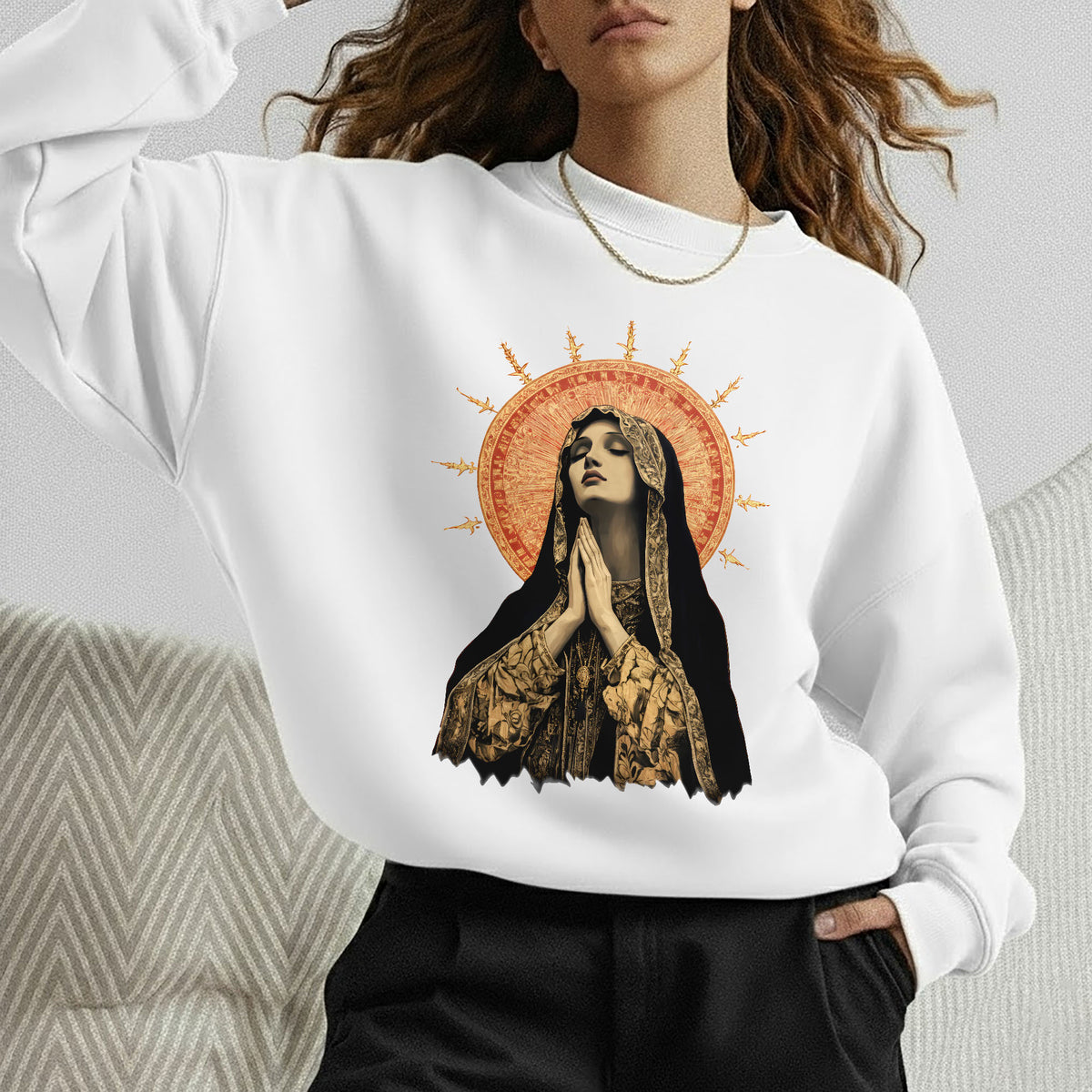 Blessed Virgin Mary Devotional Art – Unisex Tshirt / Hoodie / Sweatshirt