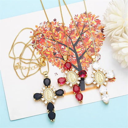 Rainbow Faith Cross Necklace