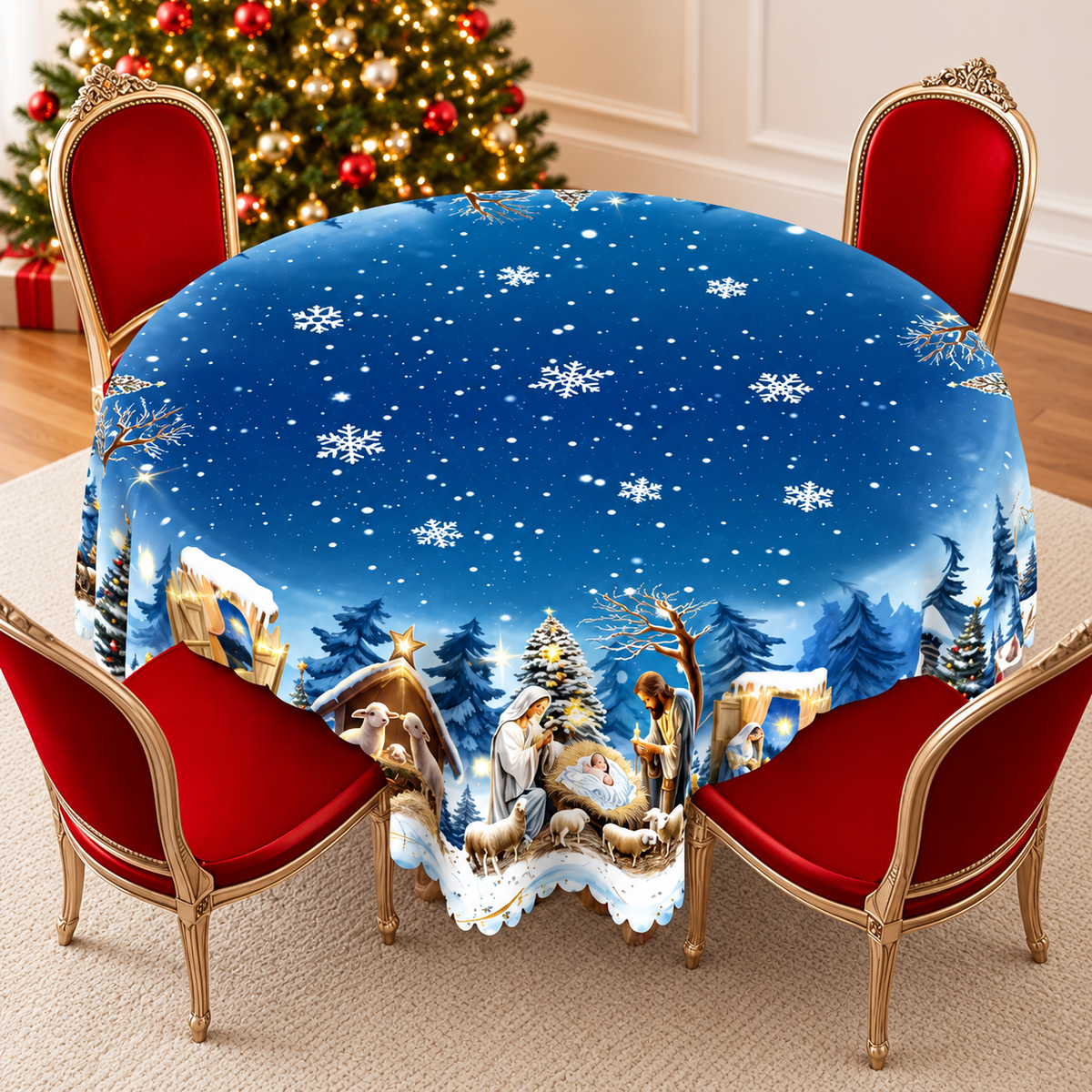 Blue Winter Nativity