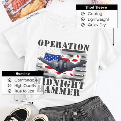 Operation Midnight Hammer Patriotic Christian T-Shirt | God Bless America Military Tribute