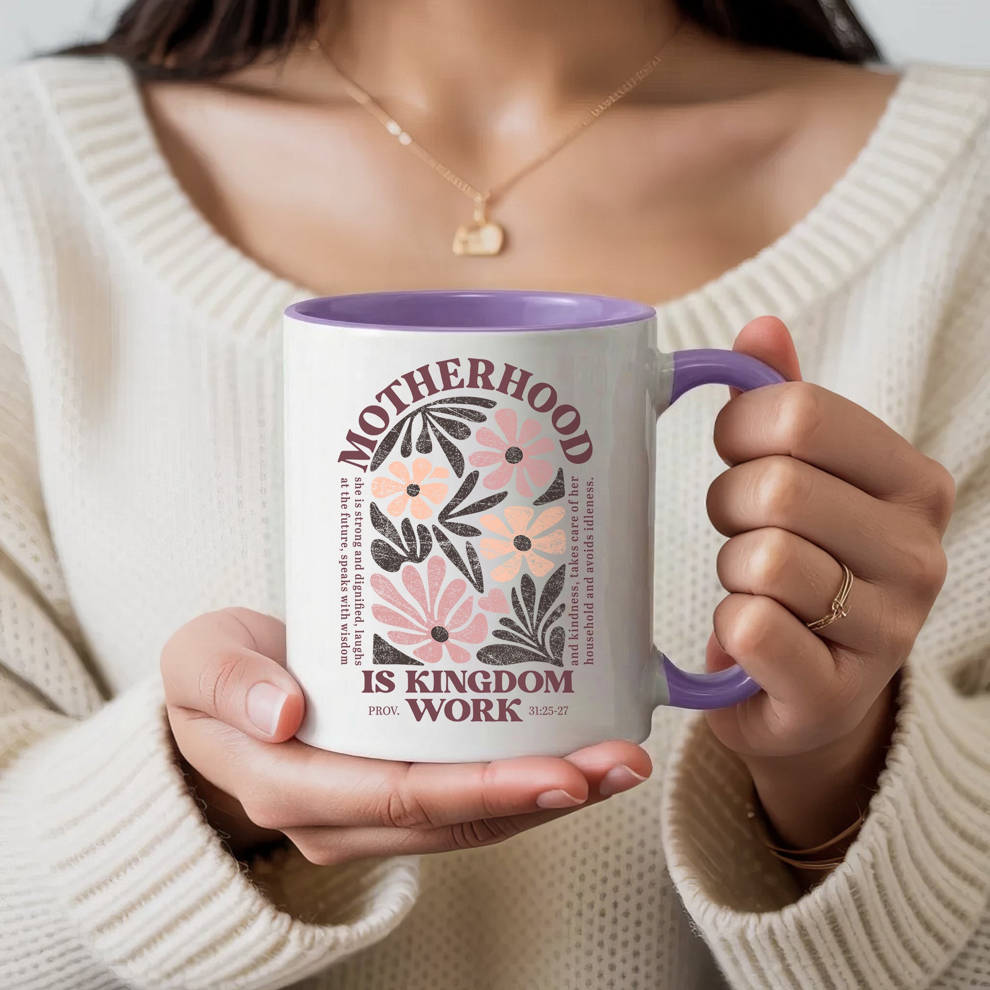 Motherhood is Kingdom Work Mug - Perfect Christian Gift, Prayer Mug, or Daily Inspiration