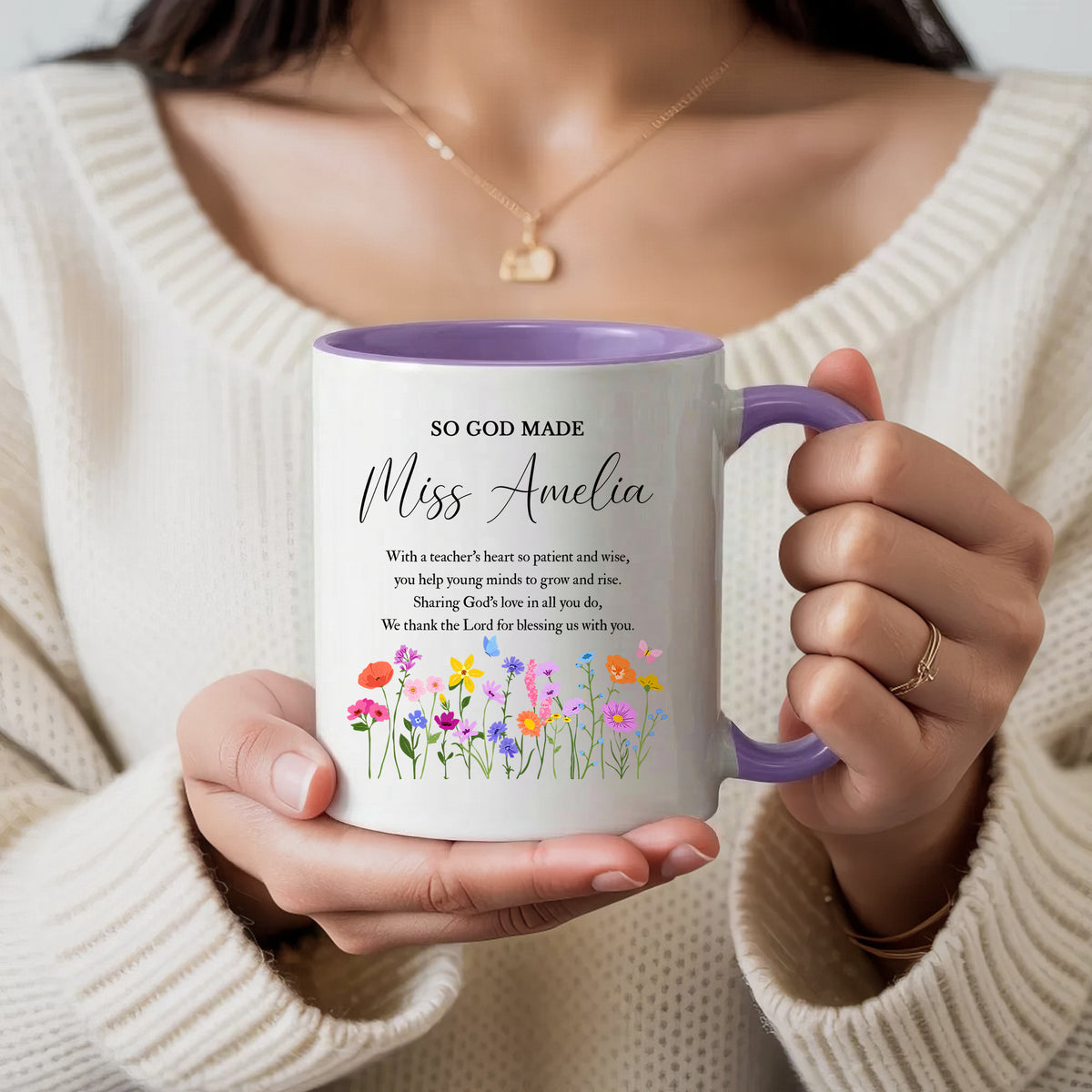 Custom Name Teacher Mug – Appreciation Gift for Teachers