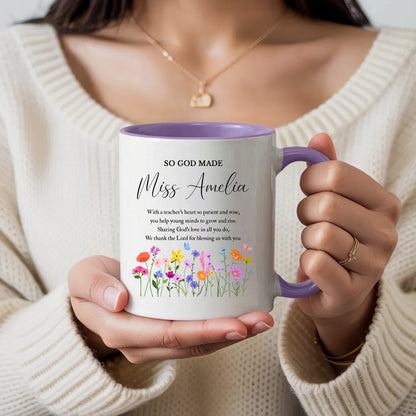 Custom Name Teacher Mug – Appreciation Gift for Teachers