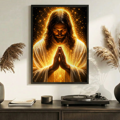 Radiant Jesus Prayer Wall Art Poster/Canvas