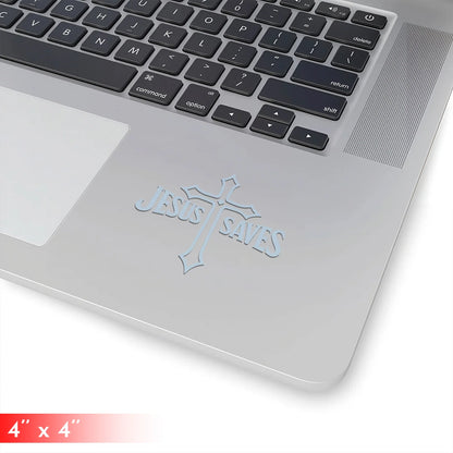 JESUS SAVES Decal – Waterproof Cross Sticker for Car, Laptop, Water Bottle & More - Faith Guided Life