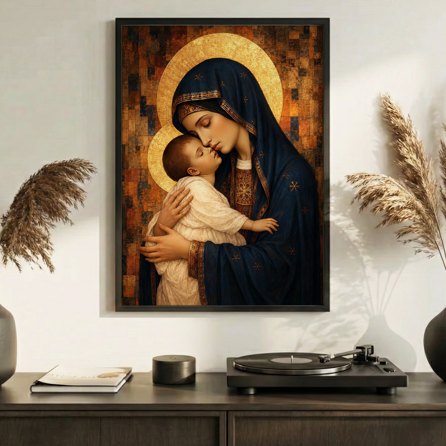 Madonna & Child Sacred Embrace Poster/Canvas