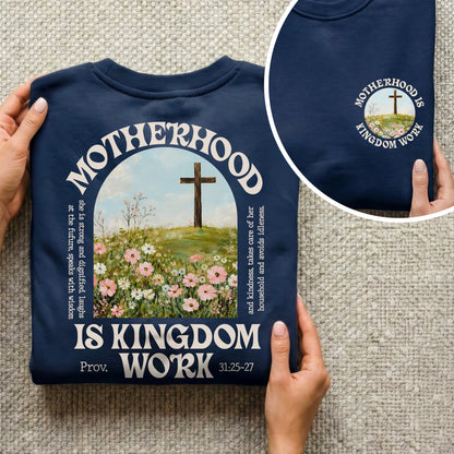 She Builds with Faith, Floral Cross Calling – Two Sides – She is Bless – Unisex Tshirt /Hoodie/Sweatshirt