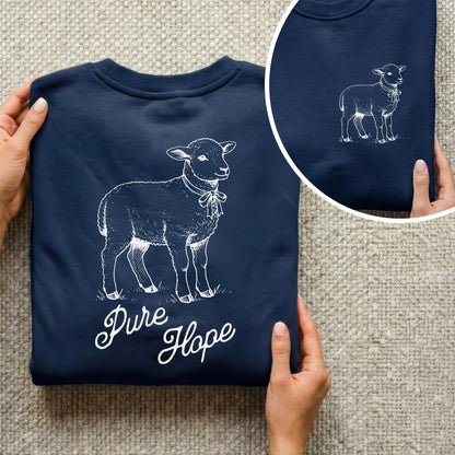 Pure Hope: The Gentle Lamb - Two Sides - Wild Animals - Unisex Tshirt / Hoodie / Sweatshirt - Faith Guided Life