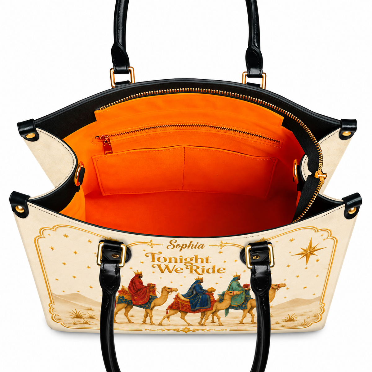 Personalized Tonight We Ride Christian Handbag – Twill Faux Leather & PU Leather