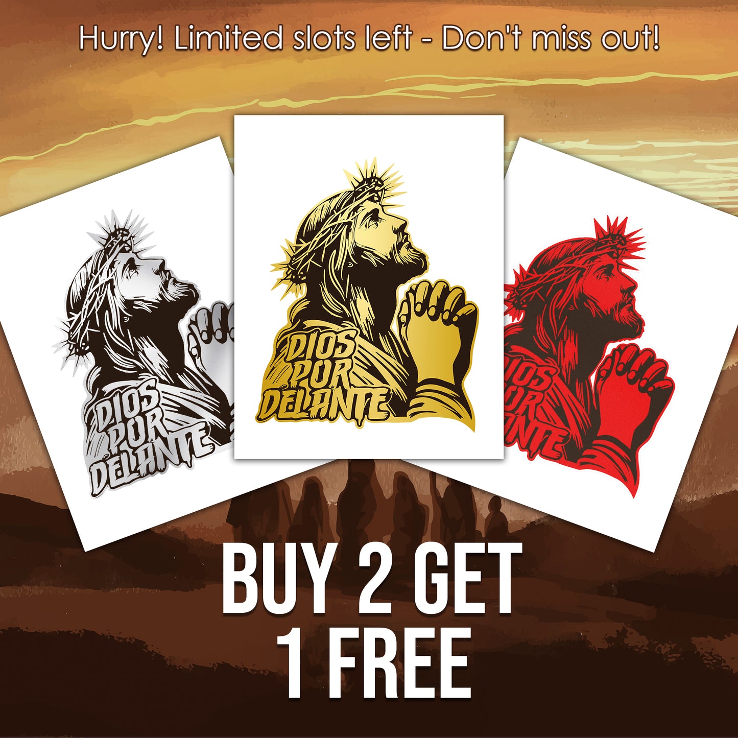 Dios Por Delante Decal Large Graphic for Trucks, Cars, Walls