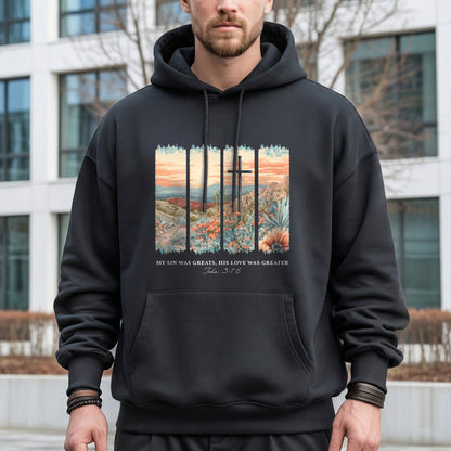 John 3:16 Christian Desert Landscape – He is Risen – Unisex Tshirt / Hoodie / Sweatshirt