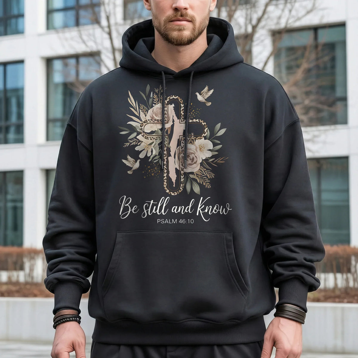 Be Still and Know Floral Cross Design - Faith Floral - Unisex Tshirt / Hoodie / Sweatshirt - Faith Guided Life