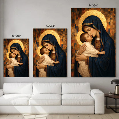 Madonna & Child Sacred Embrace Poster/Canvas