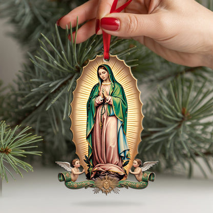 Our Lady of Guadalupe Christmas Ornament | Virgin Mary Catholic Keepsake | Religious Decoration