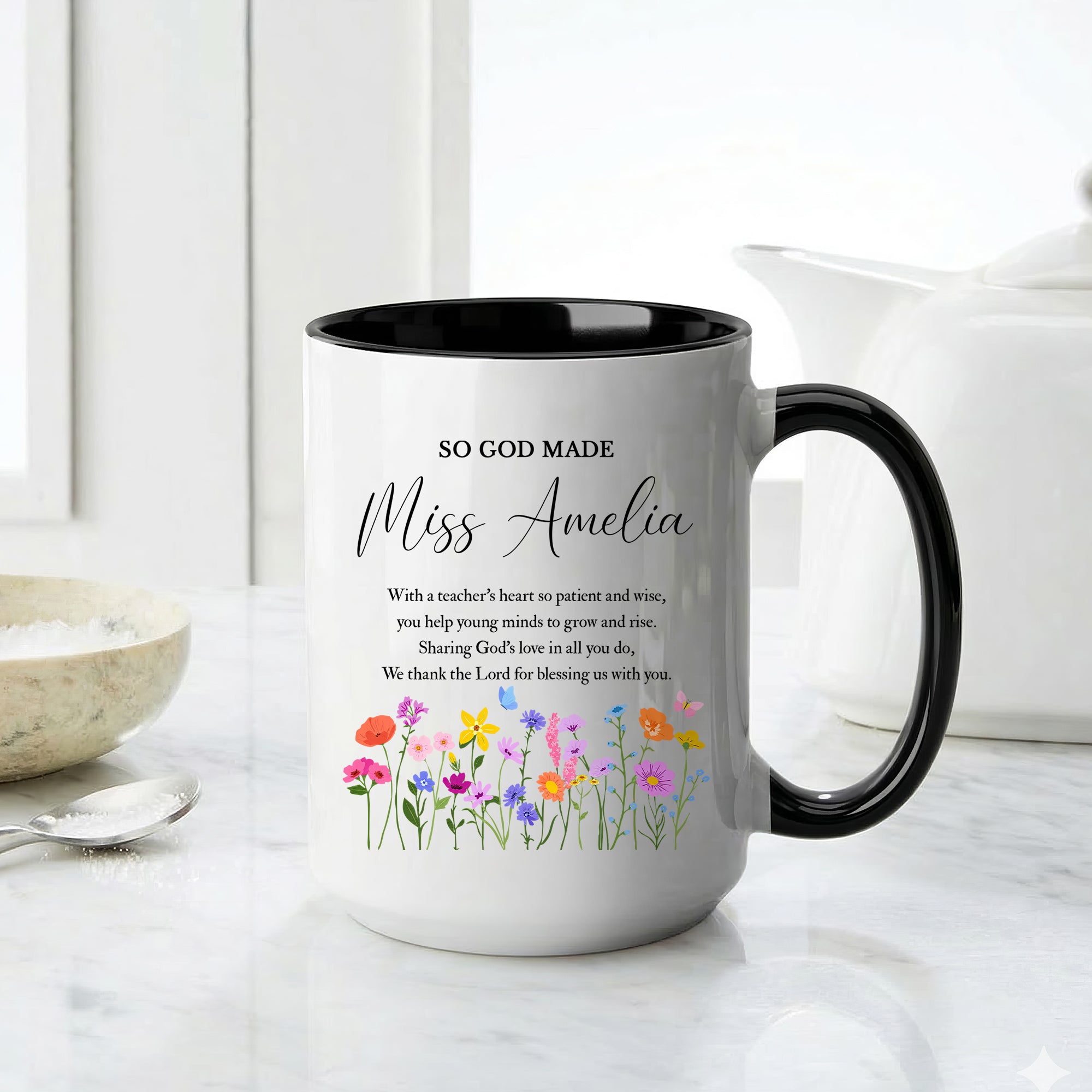 Custom Name Teacher Mug – Appreciation Gift for Teachers