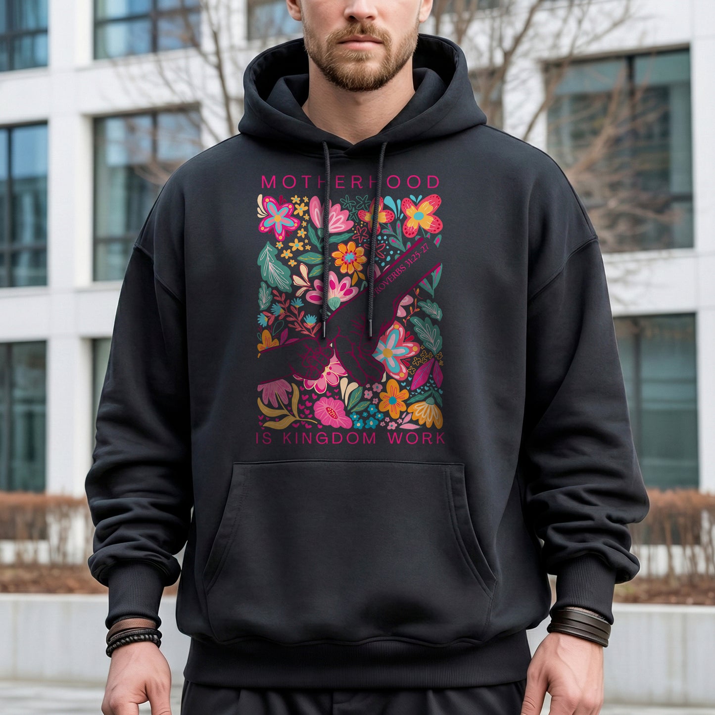 Kingdom Work" - Floral Hand and Flower Design – Unisex Tshirt / Hoodie / Sweatshirt