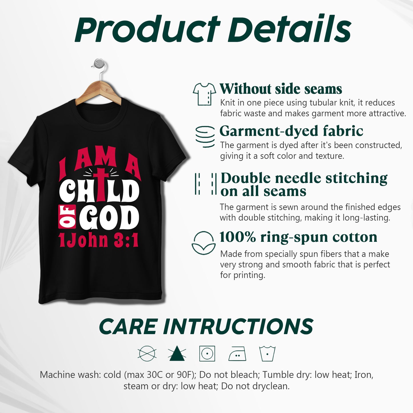 I Am A Child of God 1 John 3:1 T-Shirt - Identity Declaration