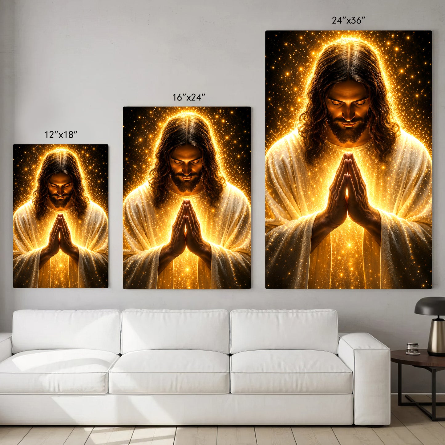 Radiant Jesus Prayer Wall Art Poster/Canvas