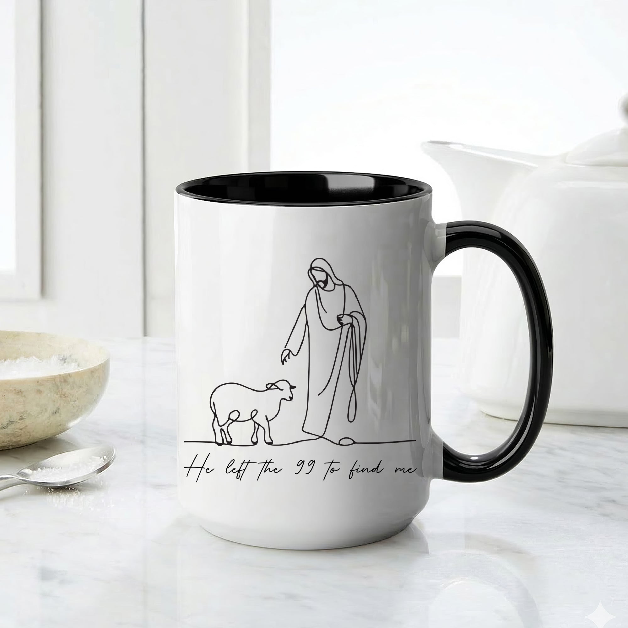 He Left The 99 to Find Me Mug - Perfect Christian Gift, Prayer Mug, or Daily Inspiration
