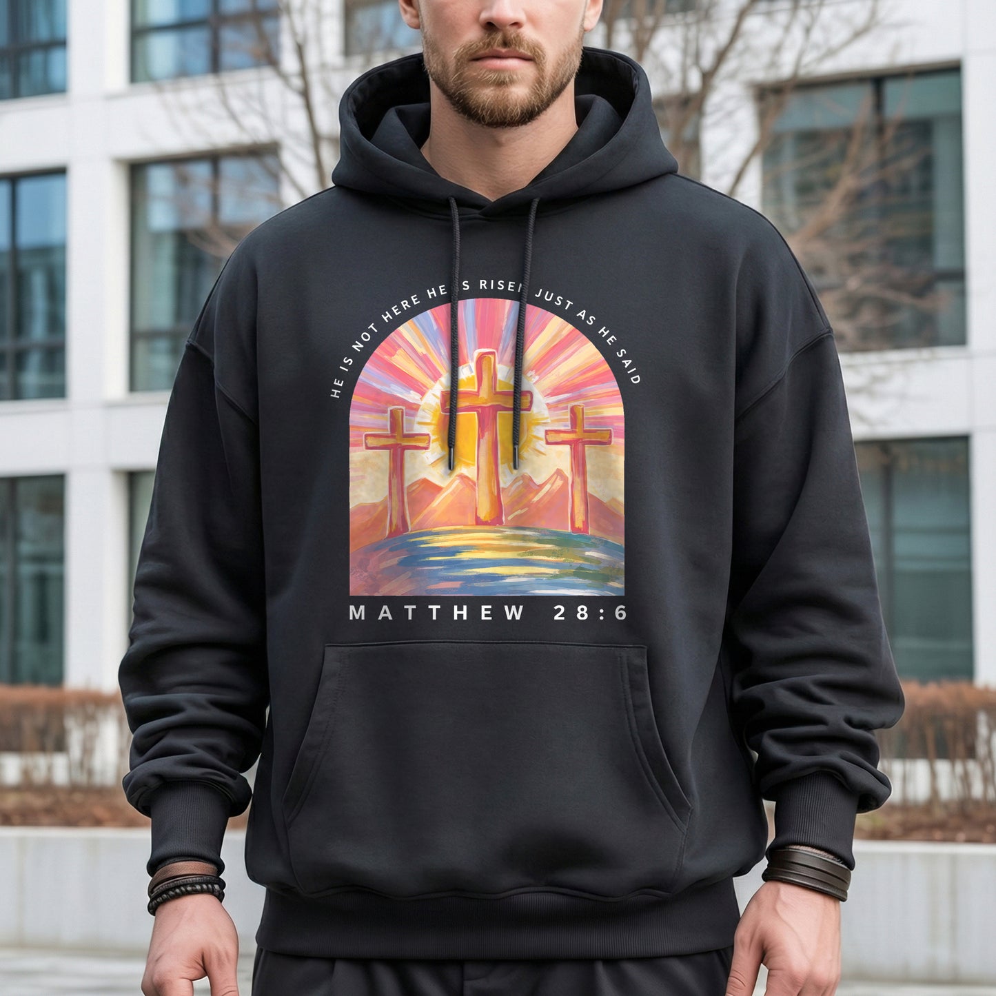 He Is Not Here Just As He Said – He is Risen – Unisex Tshirt / Hoodie / Sweatshirt