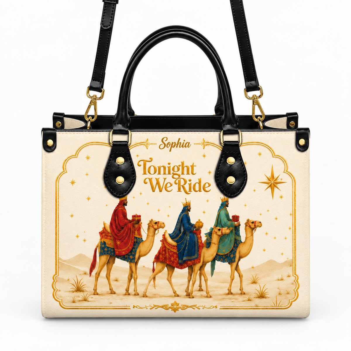 Personalized Tonight We Ride Christian Handbag – Twill Faux Leather & PU Leather