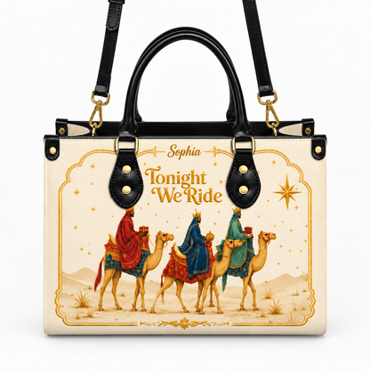 Personalized Tonight We Ride Christian Handbag – Twill Faux Leather & PU Leather