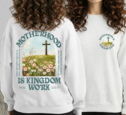 She Builds with Faith, Floral Cross Calling – Two Sides – She is Bless – Unisex Tshirt /Hoodie/Sweatshirt