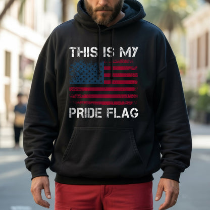 This Is My Pride Flag Distressed American Flag T-Shirt