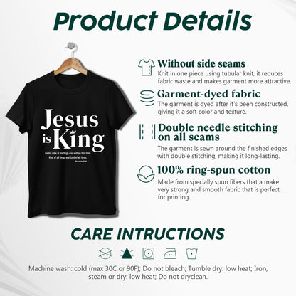 "Jesus is King" Graffiti Style Christian T-Shirt | Faith Guided Life Apparel